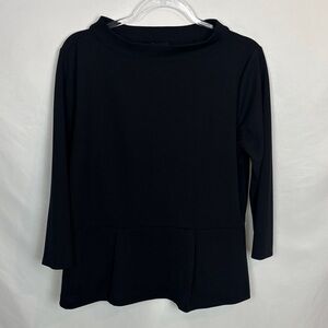Ann Taylor Factory Elegant Black Long Sleeve Top. Size large